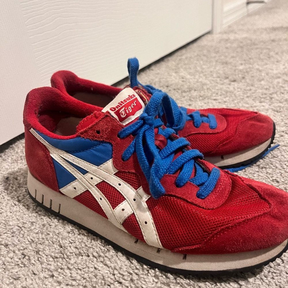 Onitsuka Tiger Red and Blue Sneakers
